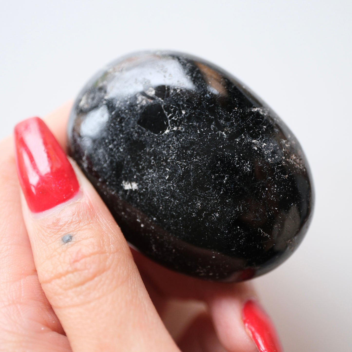 Black Tourmaline Palm Stone