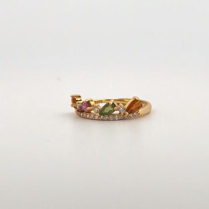 Rainbow Tourmaline S925 Adjustable Ring
