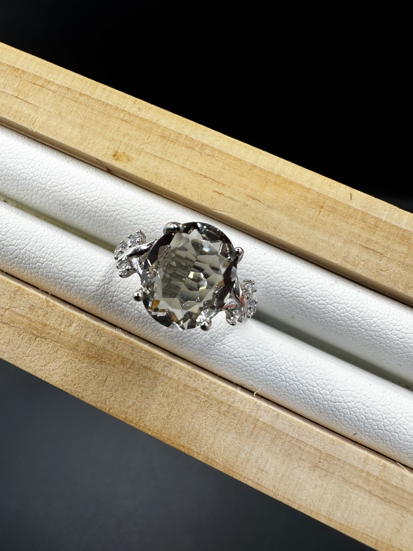 Smokey Quartz S925 Adjustable Ring