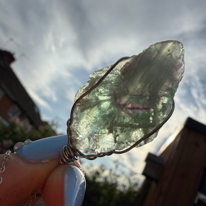 Fluorite Handmade Necklace on S925 Chain