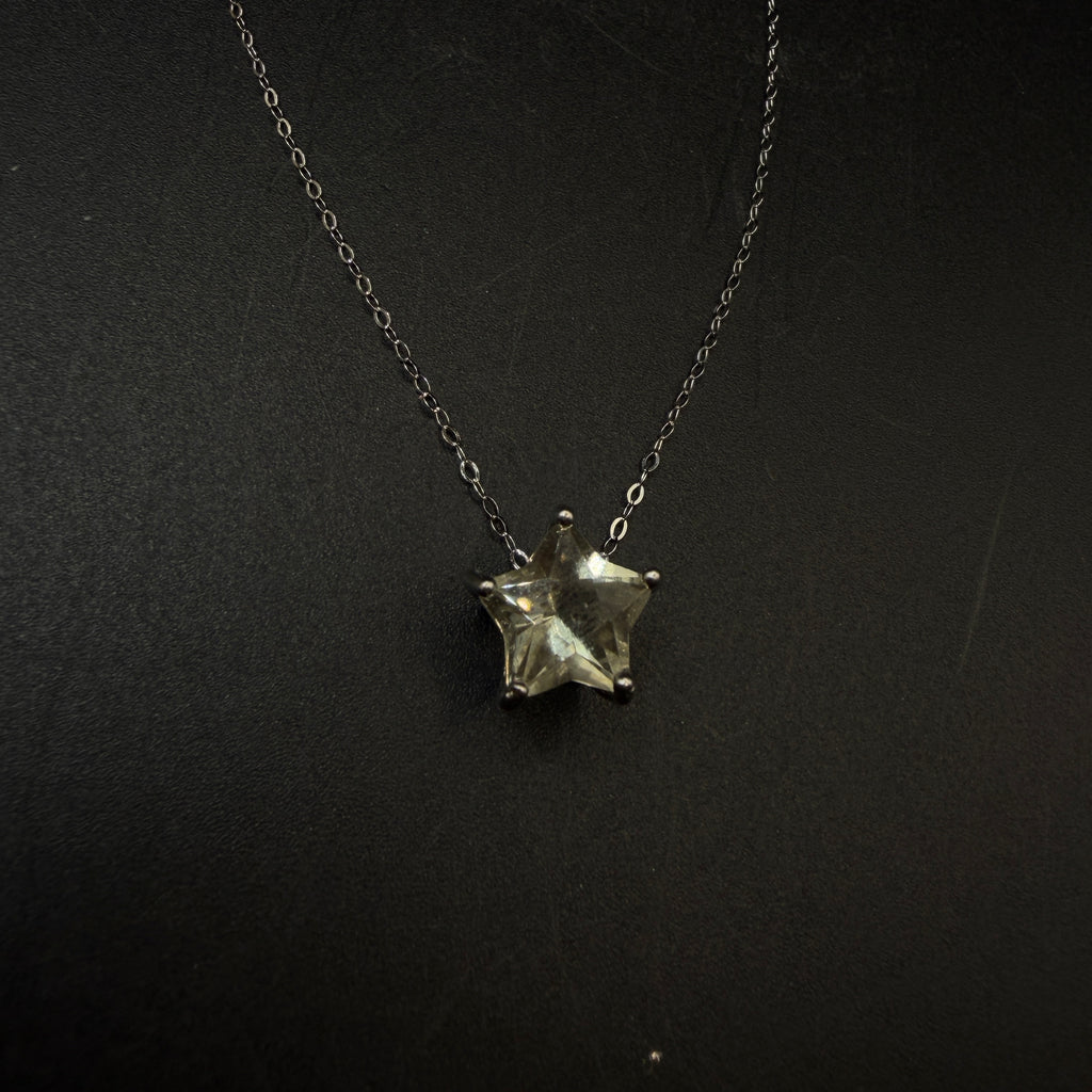 Libyan Desert Glass Star S925 Certified Necklace