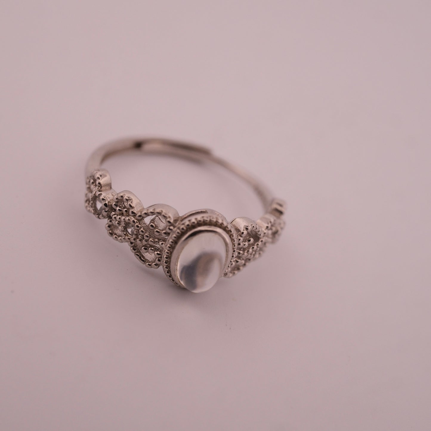 Moonstone S925 Adjustable Ring
