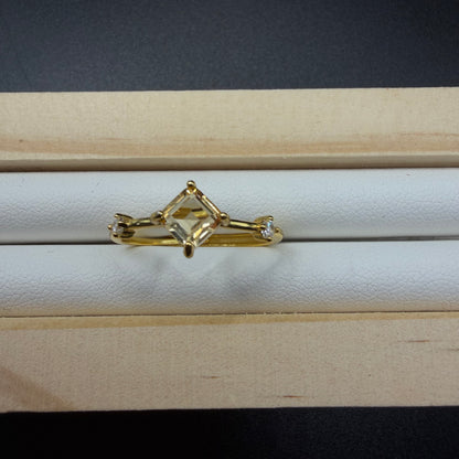 Citrine S925 Adjustable Ring