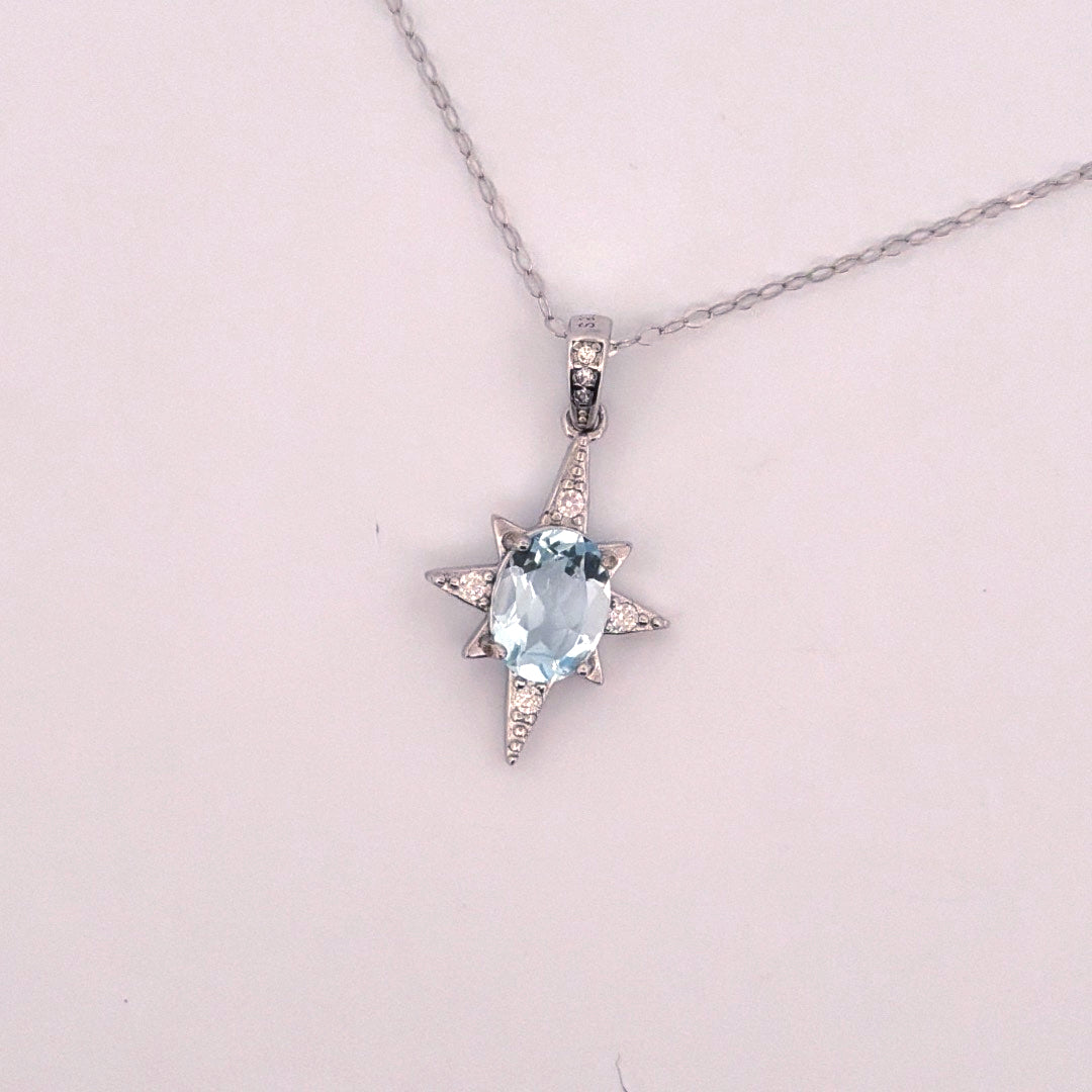 Aquamarine S925 Necklace