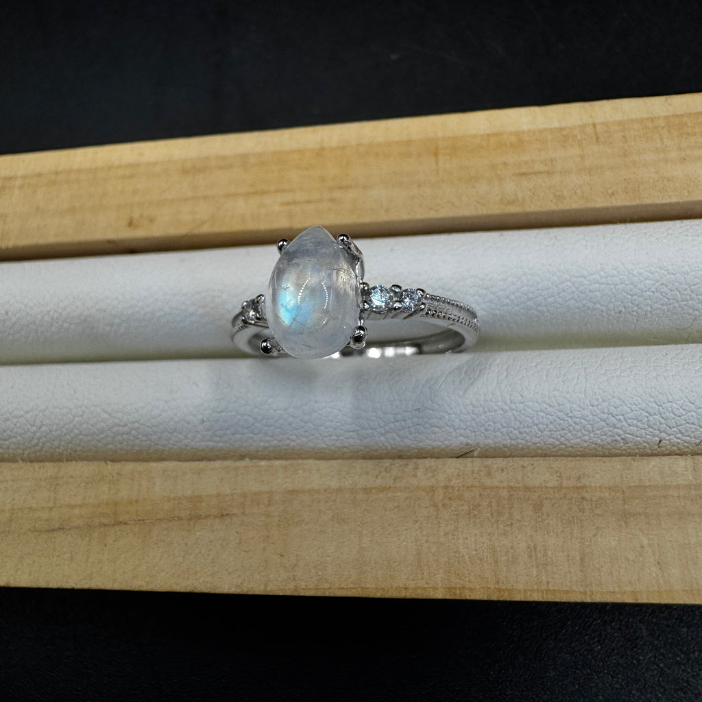 Moonstone S925 Adjustable Ring