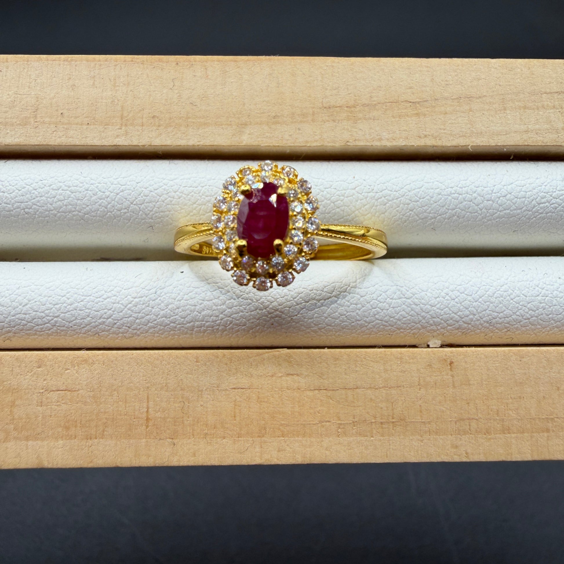 Ruby S925 Adjustable Ring