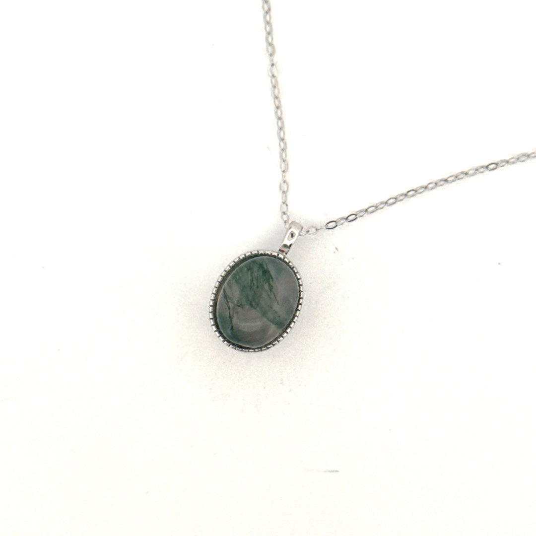 Moss Agate S925 Necklace