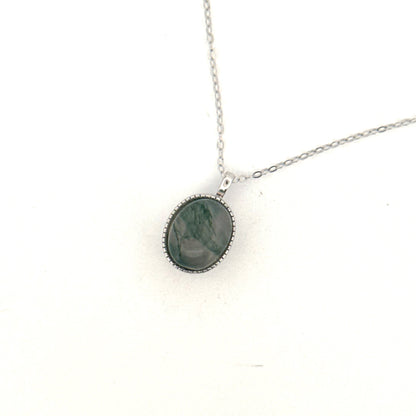 Moss Agate S925 Necklace