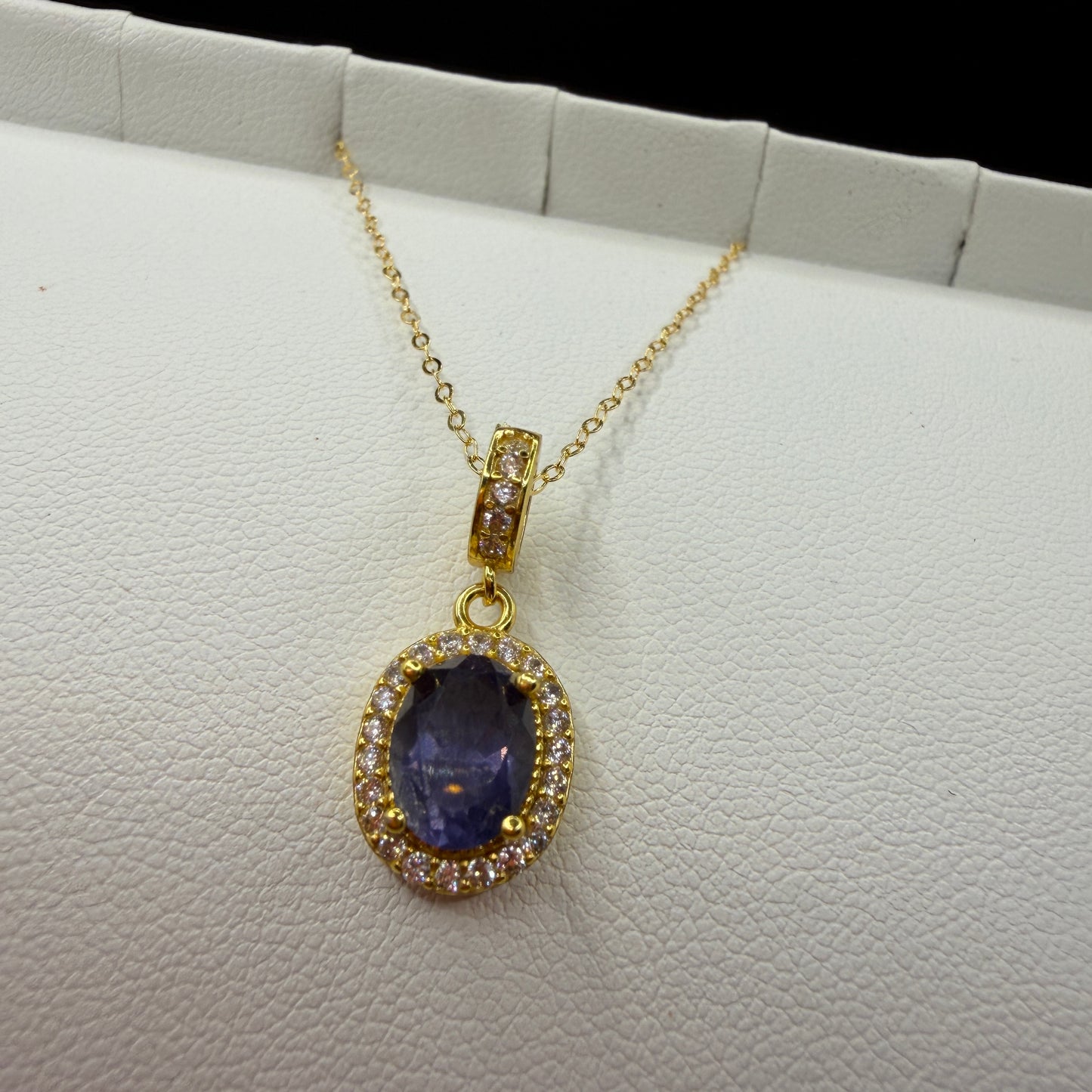 Tanzanite S925 Gold Necklace