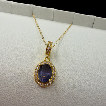 Tanzanite S925 Gold Necklace