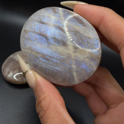 AA Grade Moonstone Large Palm Stone