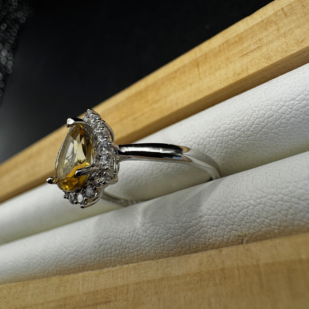 Citrine S925 Adjustable Ring
