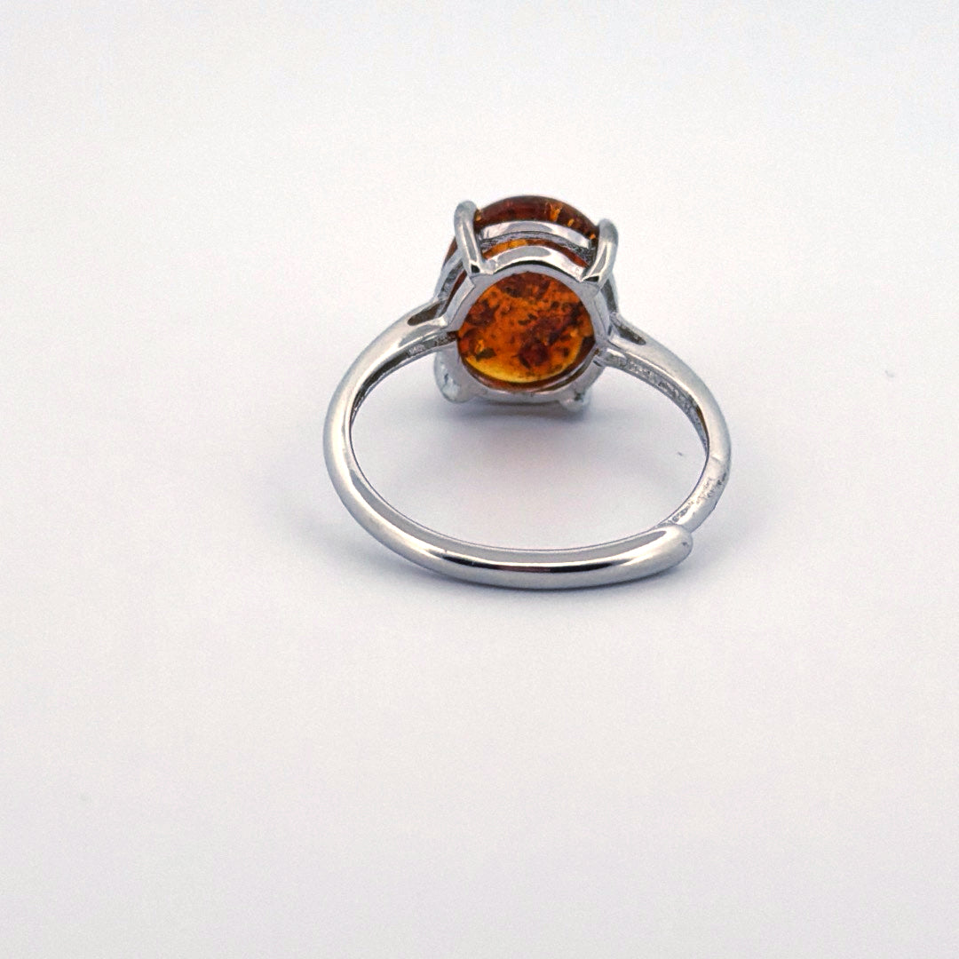 Amber S925 Adjustable Ring