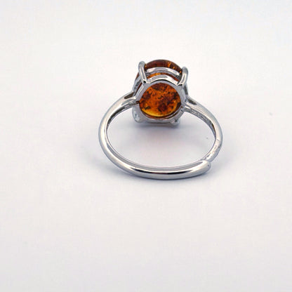 Amber S925 Adjustable Ring