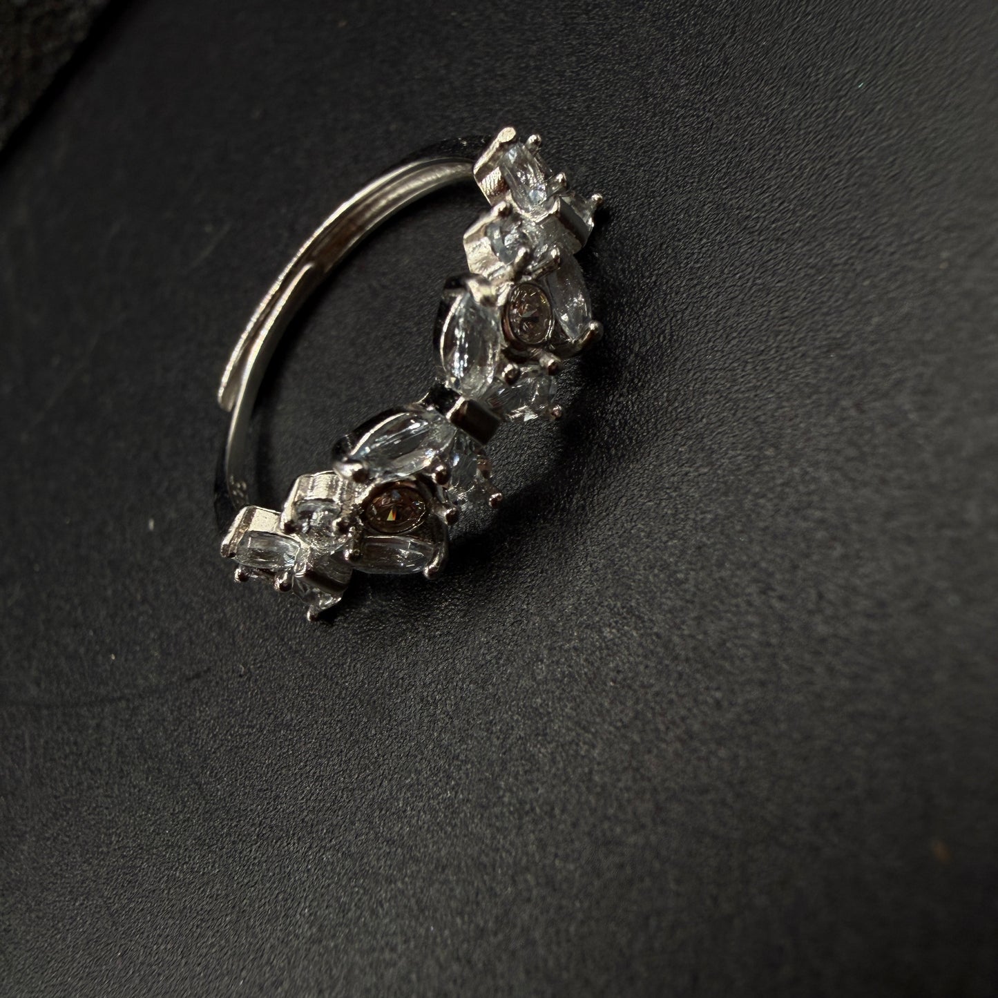 Aquamarine Butterfly S925 Certified Adjustable Ring