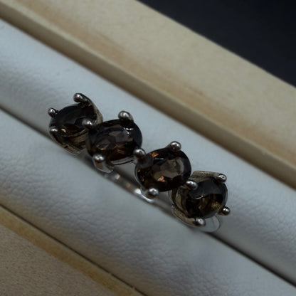Smokey Quartz S925 Adjustable Ring
