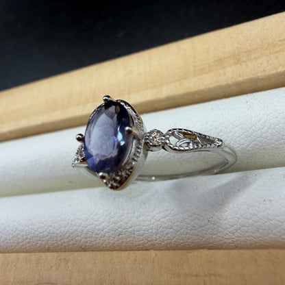 Tanzanite S925 Adjustable Ring