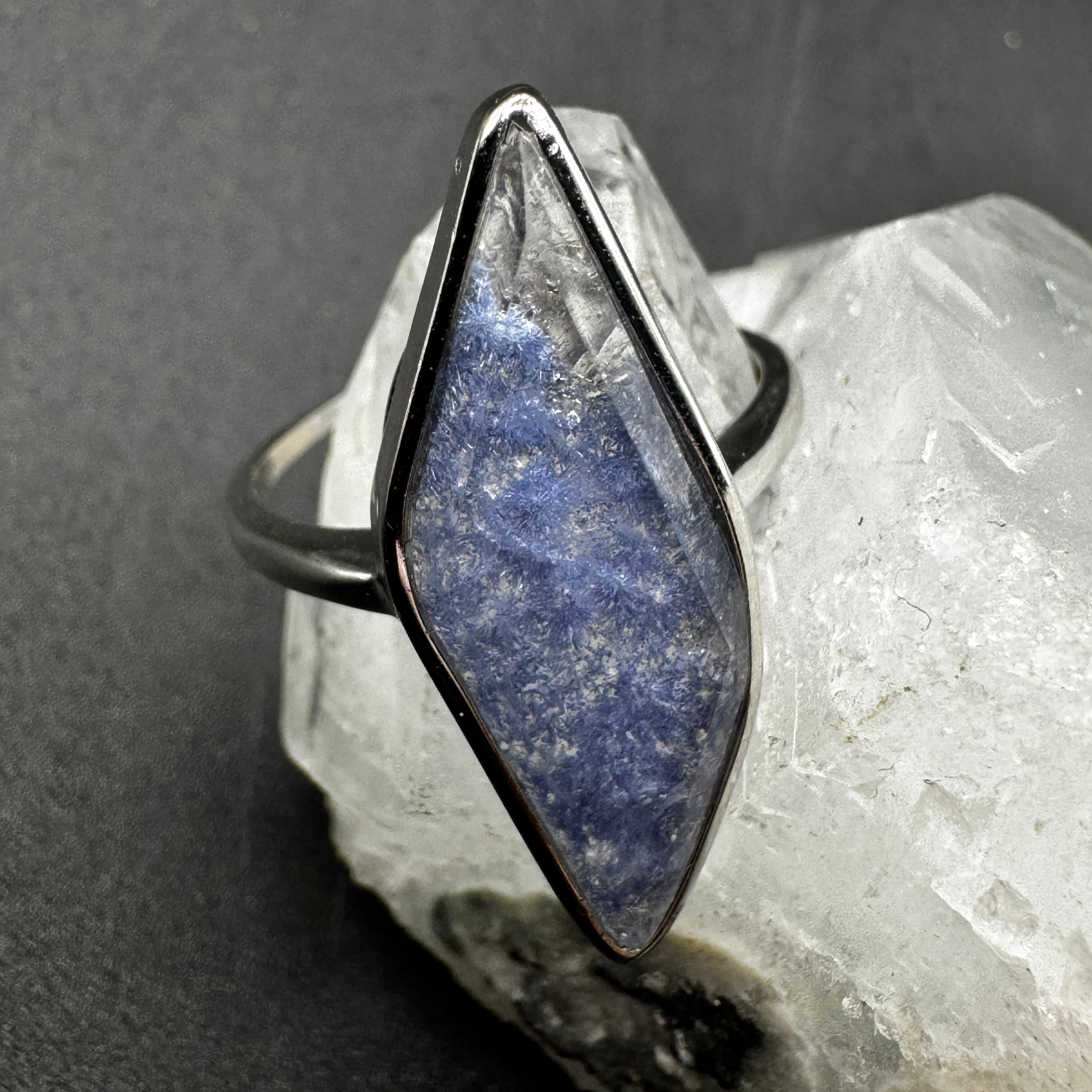 Dumortierite S925 Adjustable Certified Ring