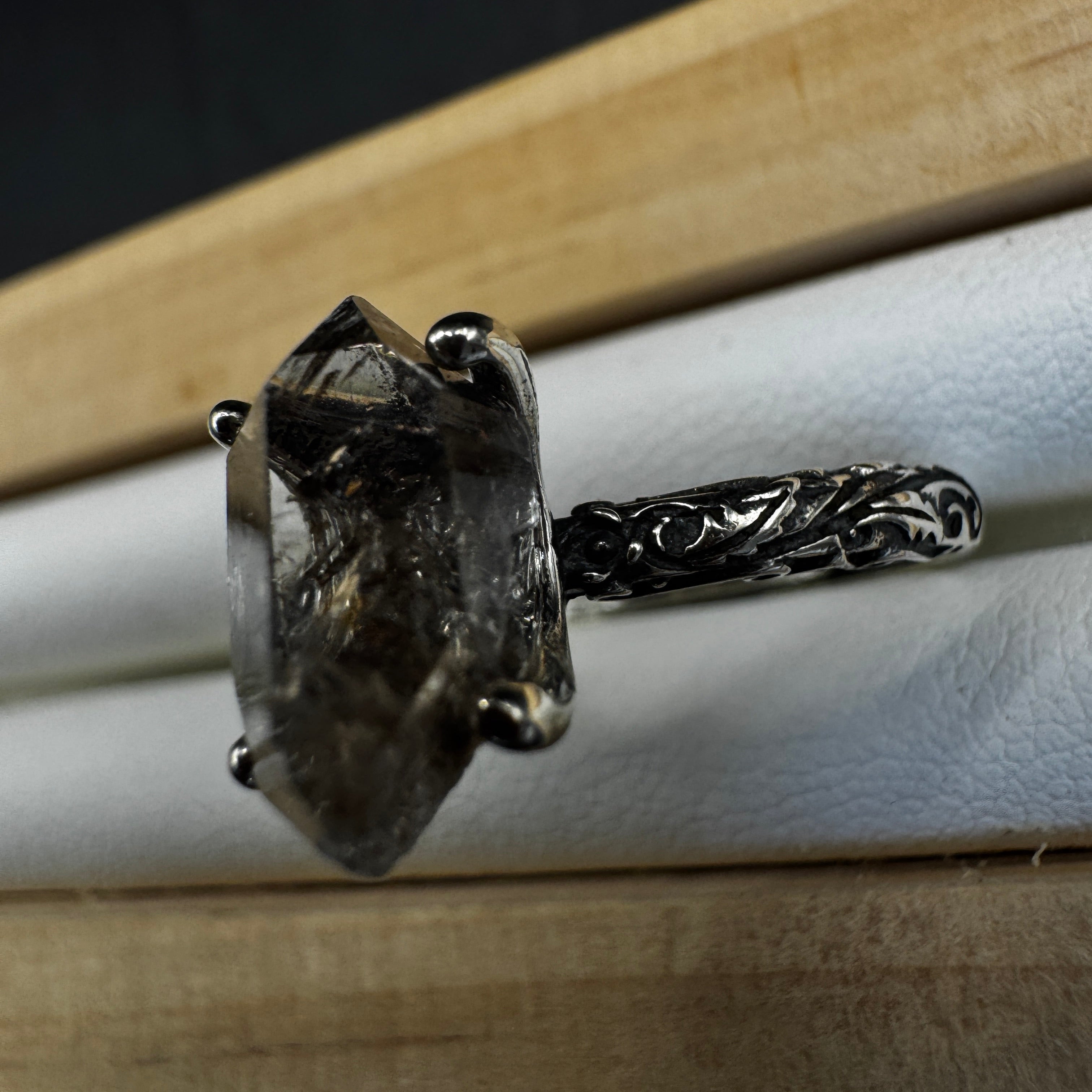 Herkimer Diamond S925 Adjustable Ring