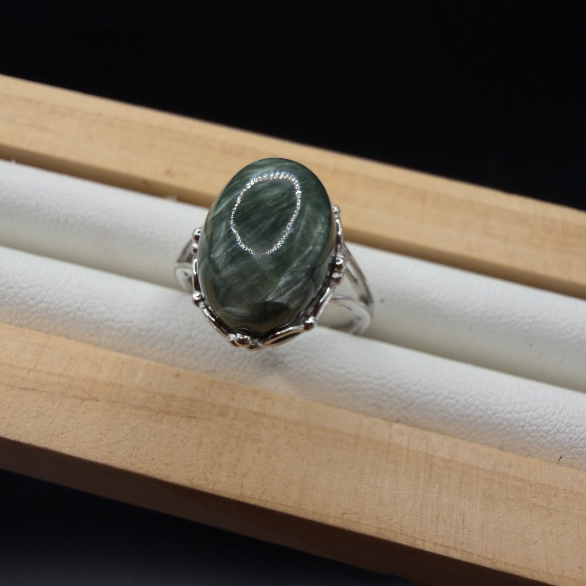 Seraphinite S925 Adjustable Ring