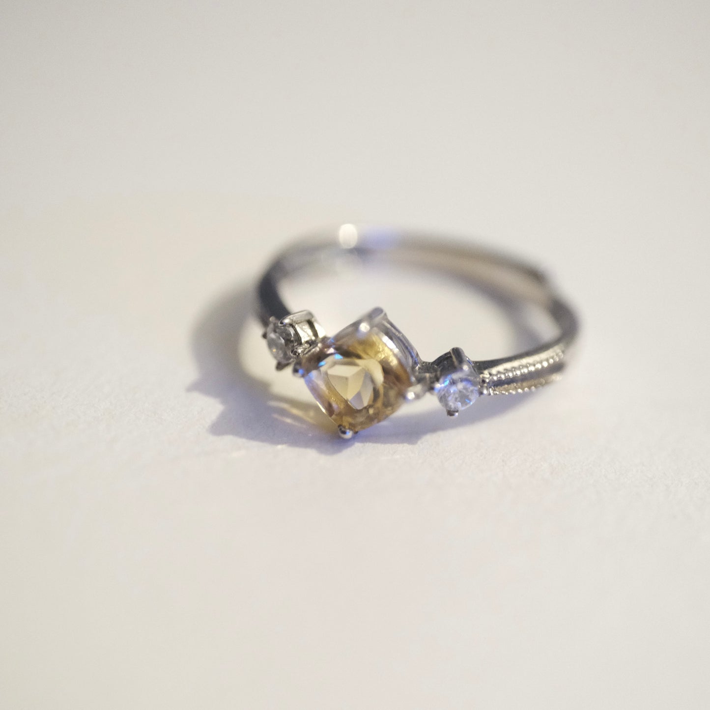 Citrine S925 Adjustable Ring