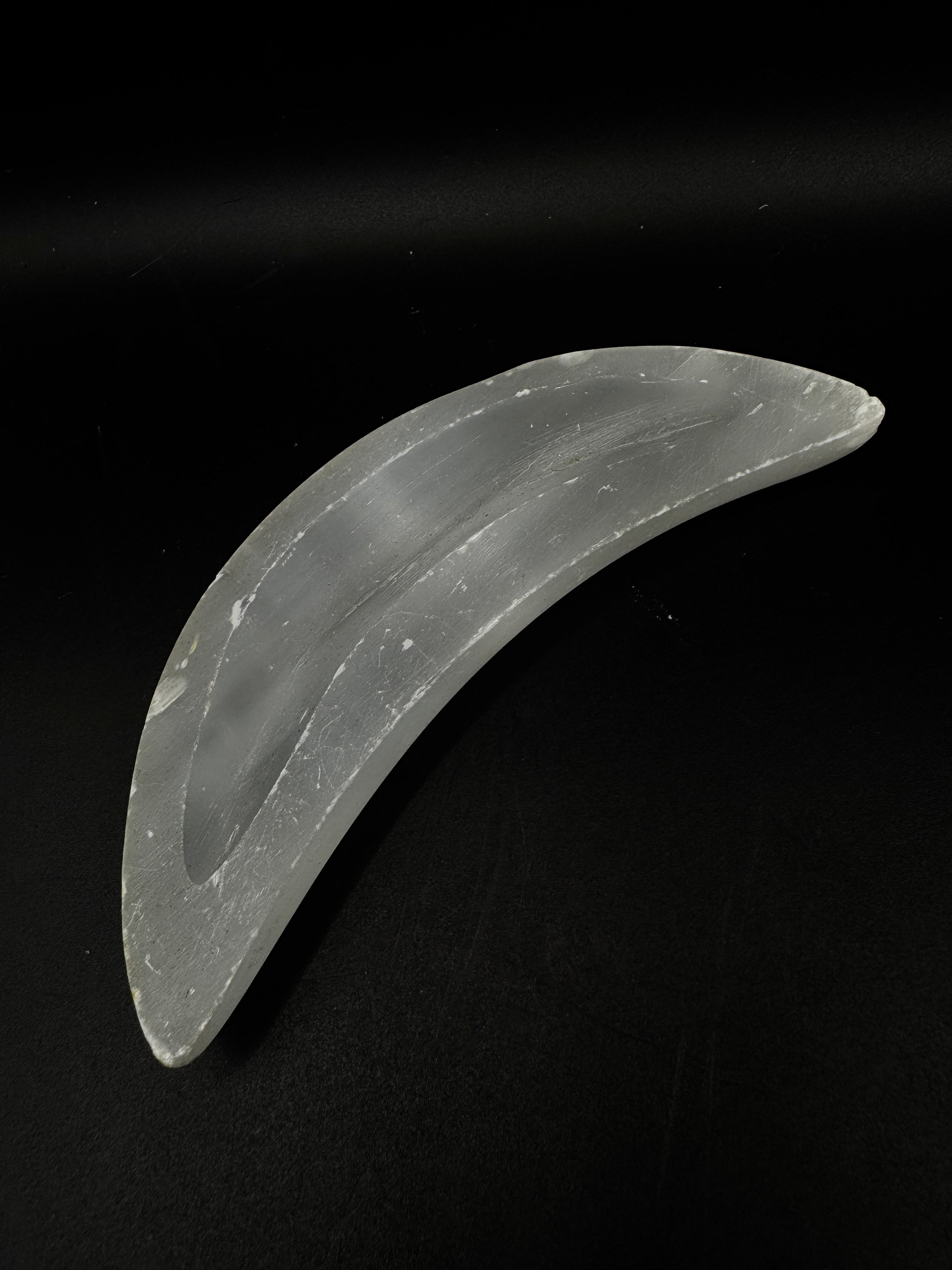 Selenite Moon Bowl