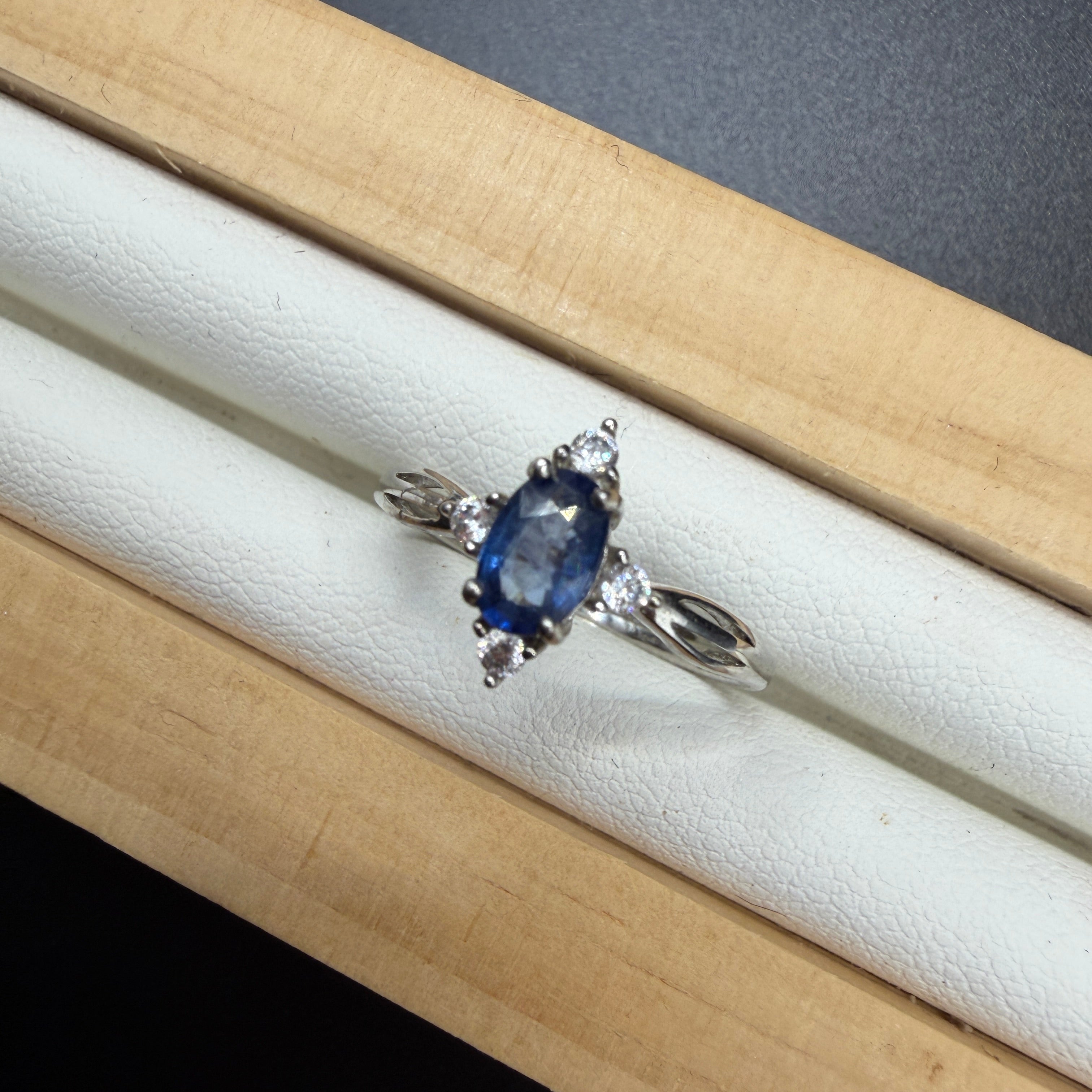 Sapphire S925 Certified Adjustable Ring