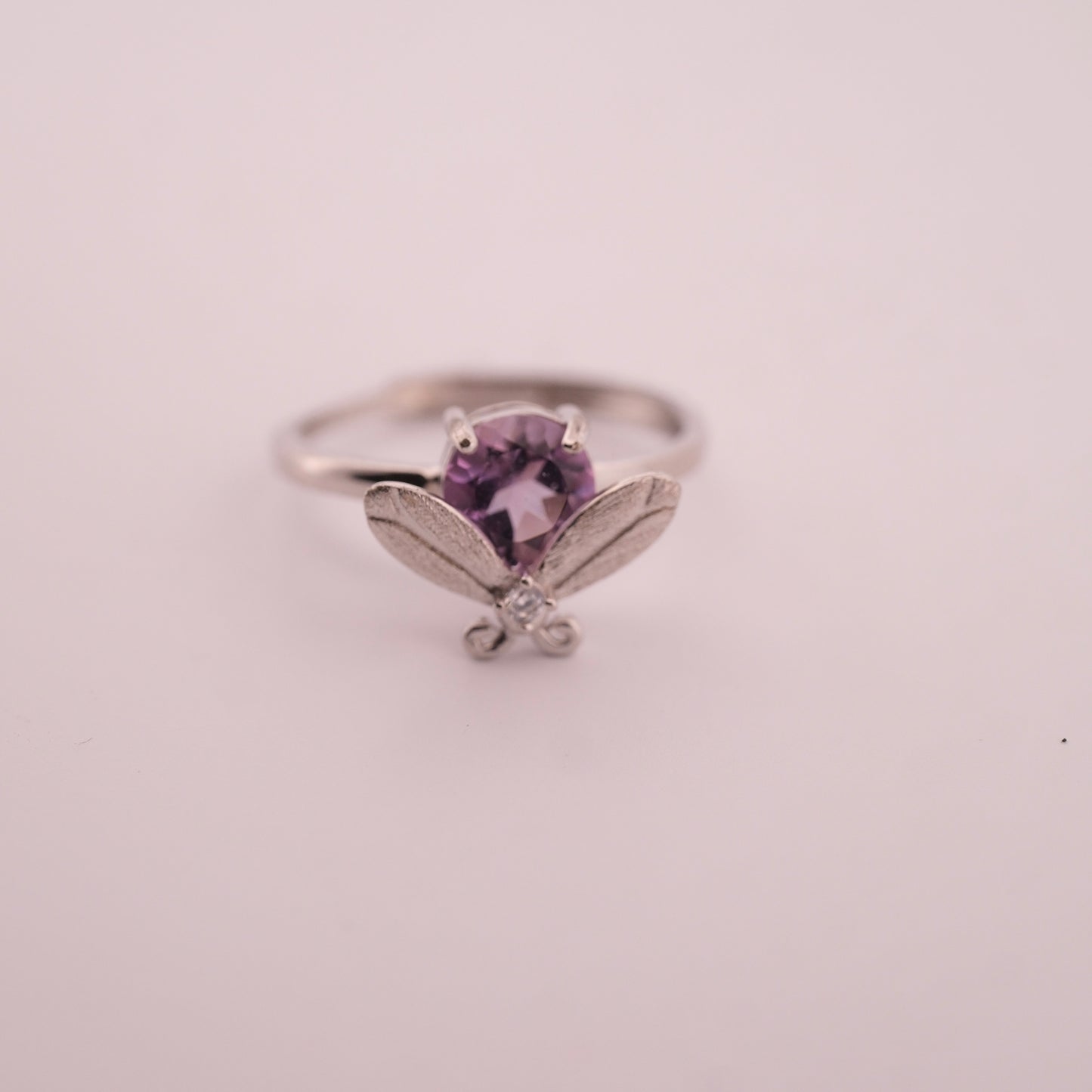 Amethyst Bee S925 Adjustable Ring