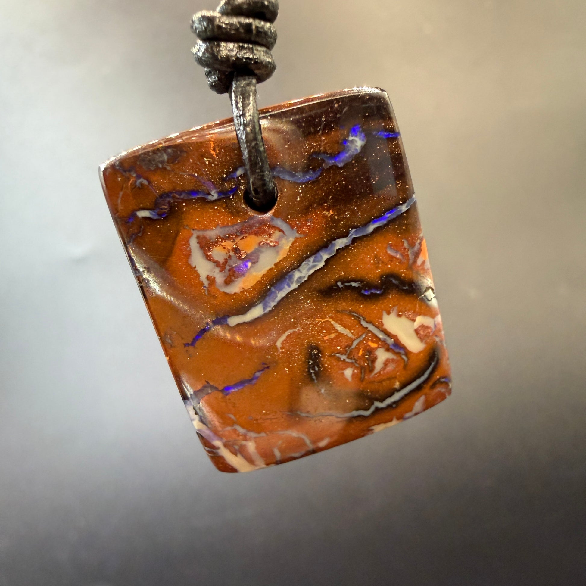 Solid Tribal Queensland Boulder Opal Necklace