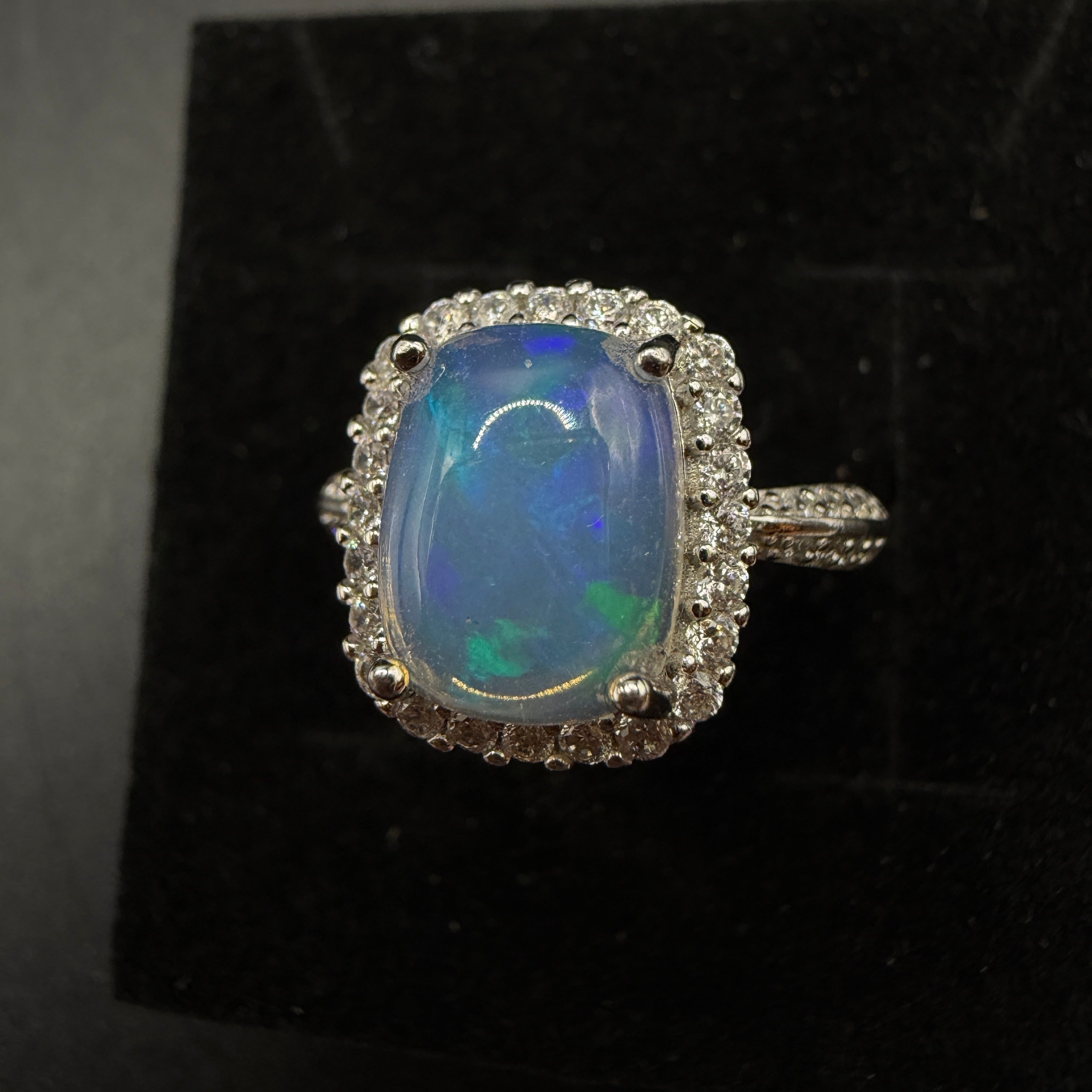 Opal S925 Certified Adjustable Ring
