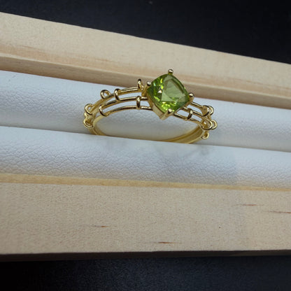 Peridot S925 Adjustable Ring