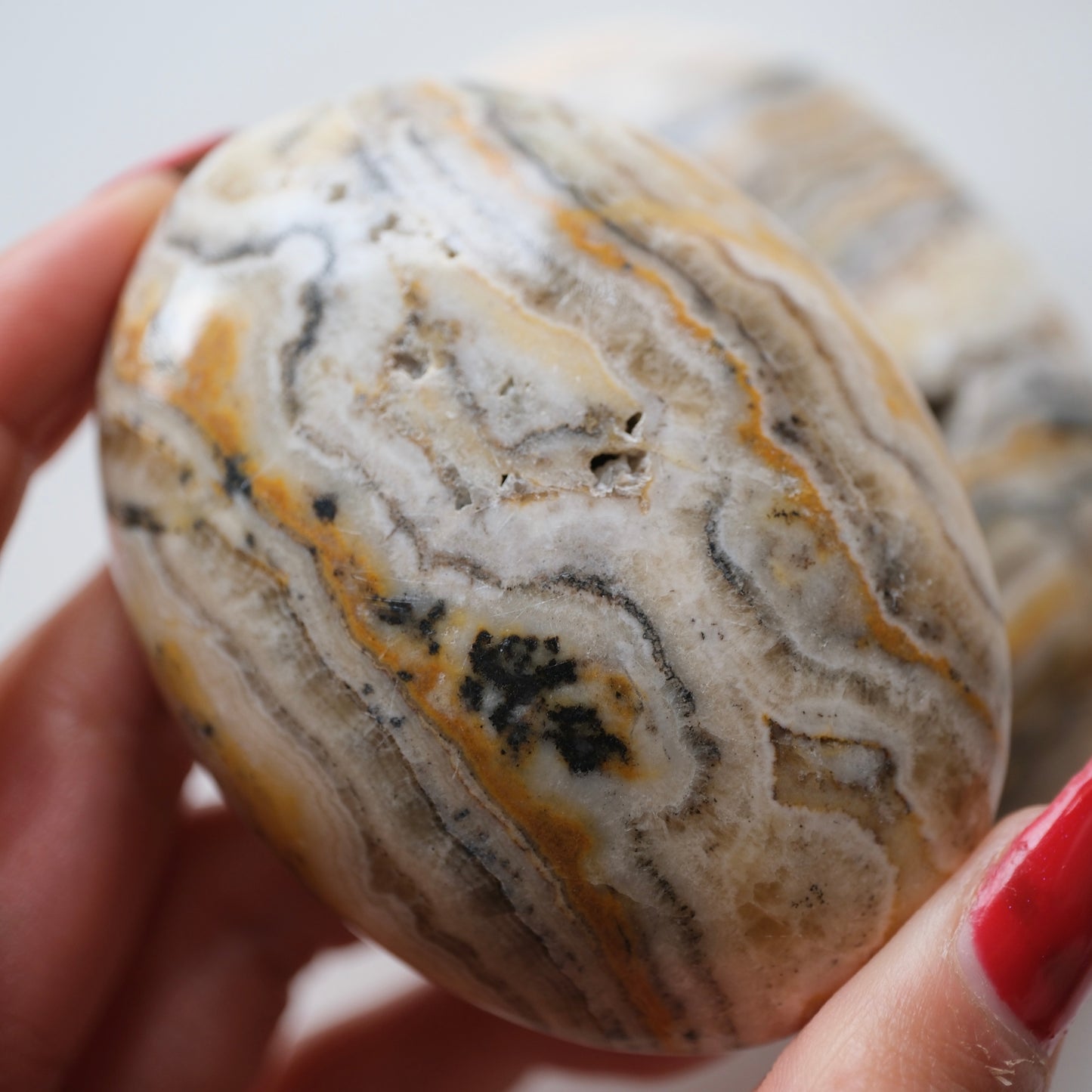 Bumblebee Jasper Palm Stone