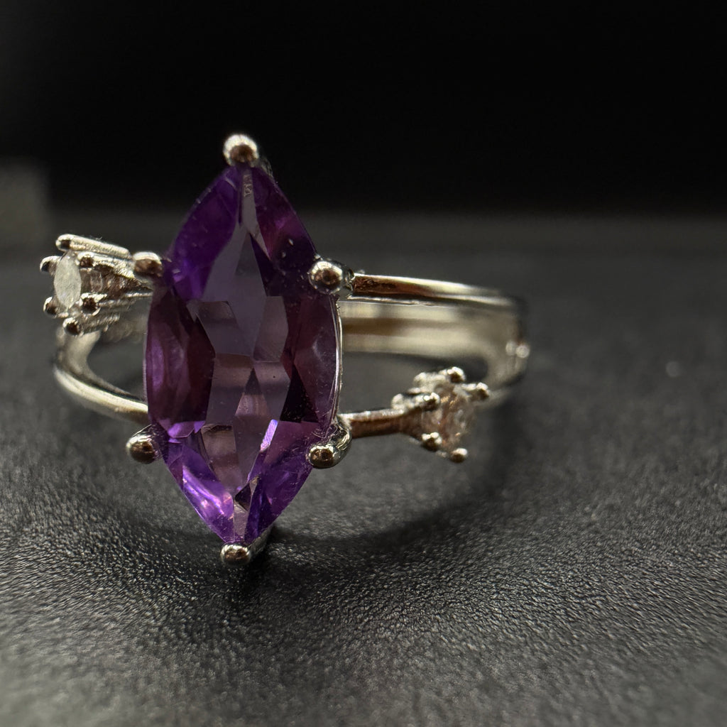 Amethyst S925 Adjustable Ring
