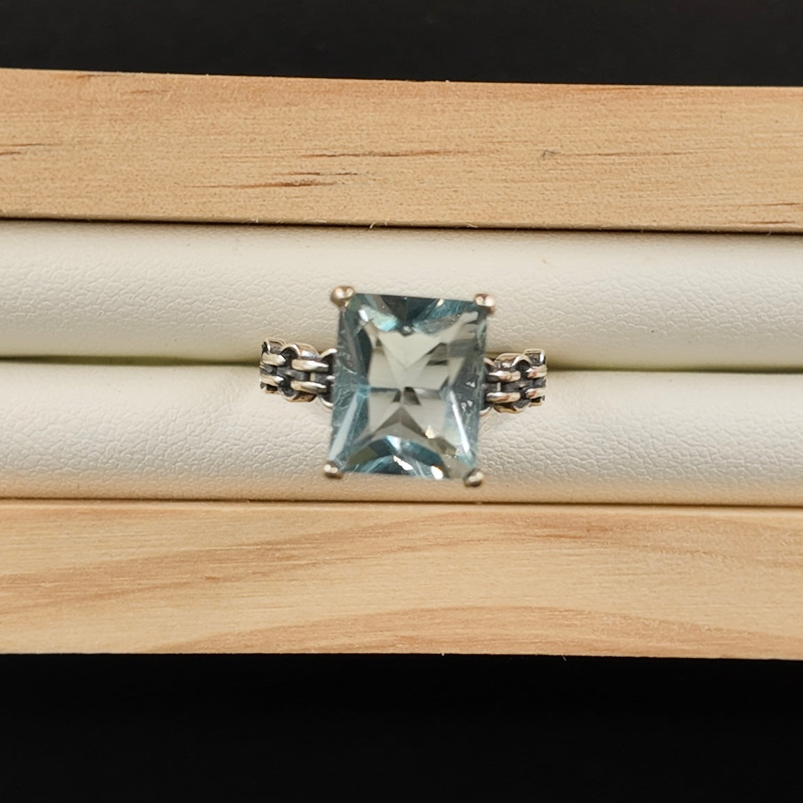 Blue Fluorite S925 Adjustable Ring