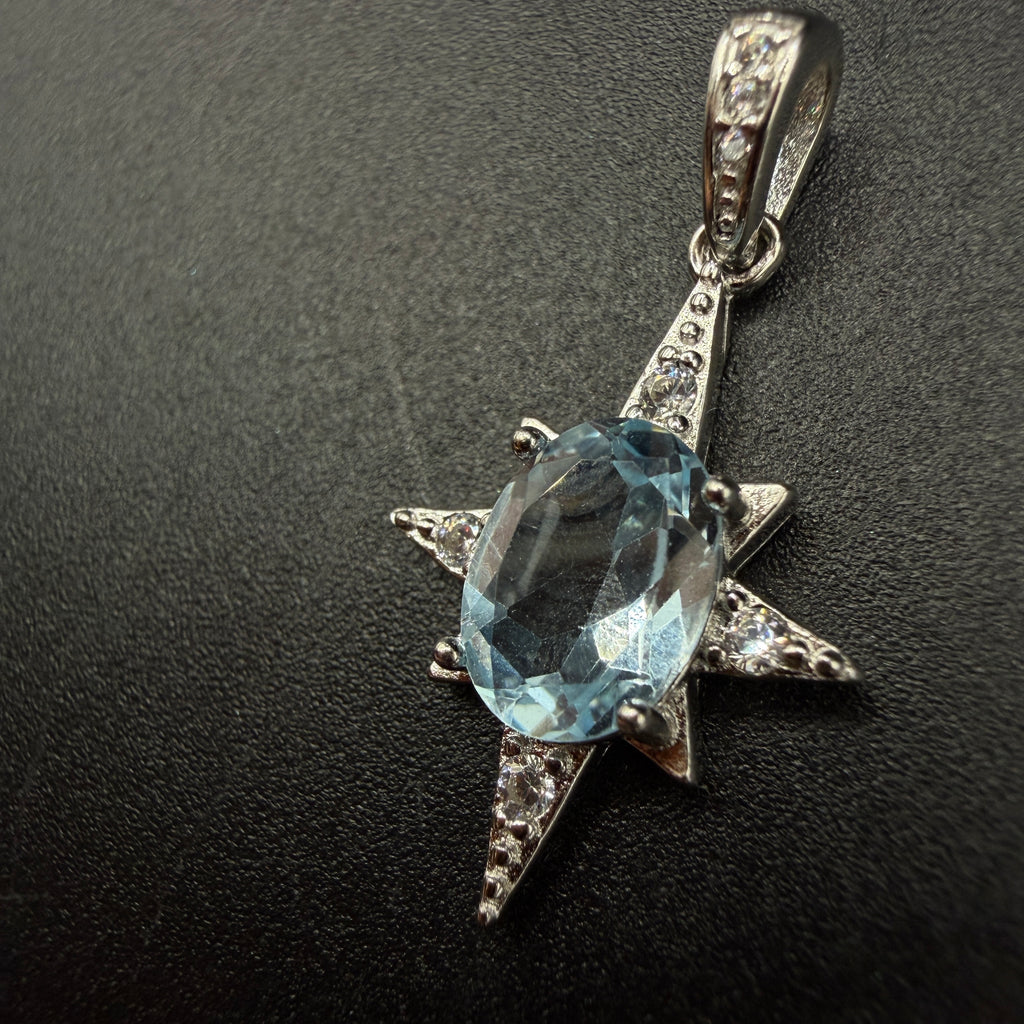 Aquamarine Star S925 Necklace