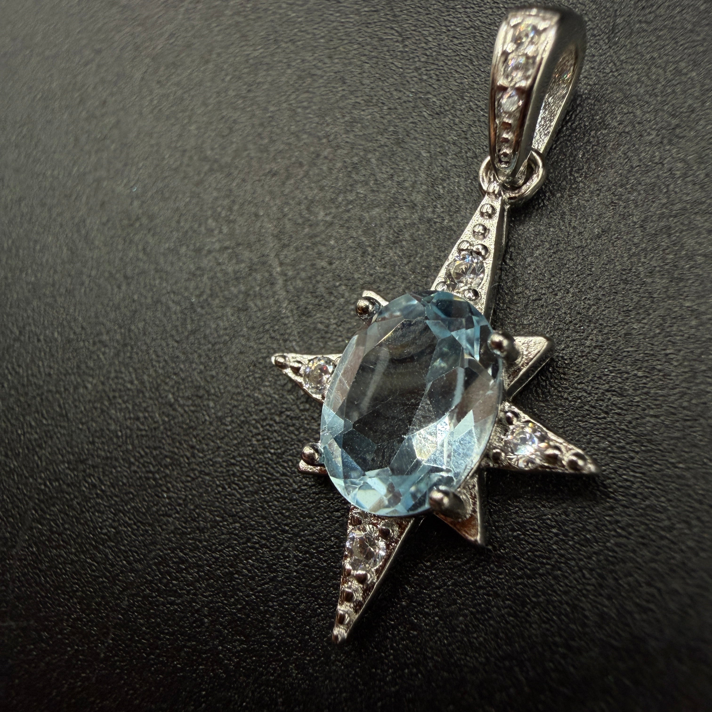 Aquamarine Star S925 Necklace