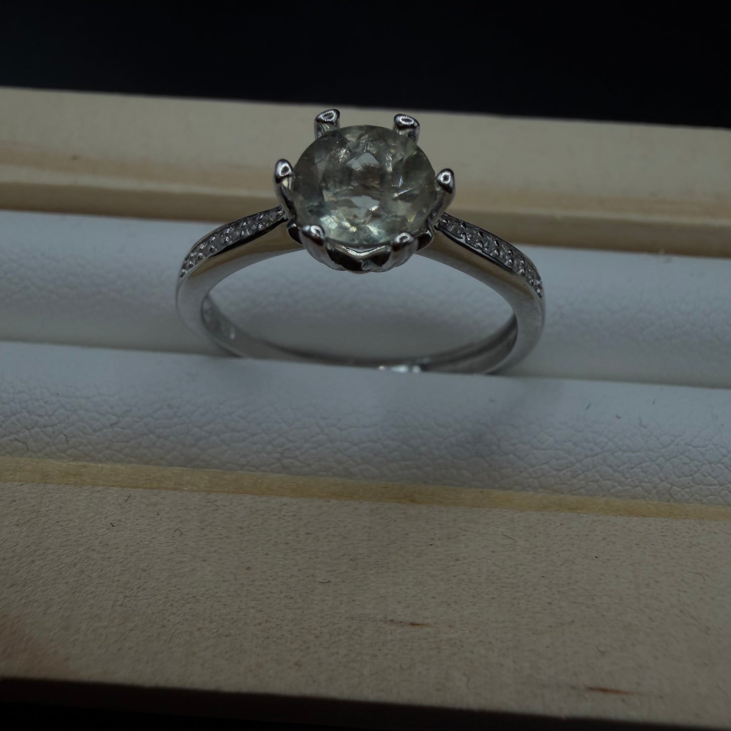 Libyan Desert Glass S925 Certified Adjustable Ring