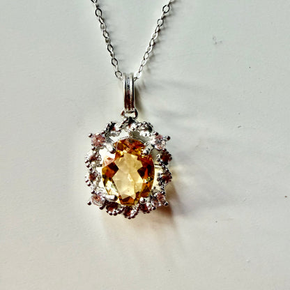 Citrine S925 Necklace