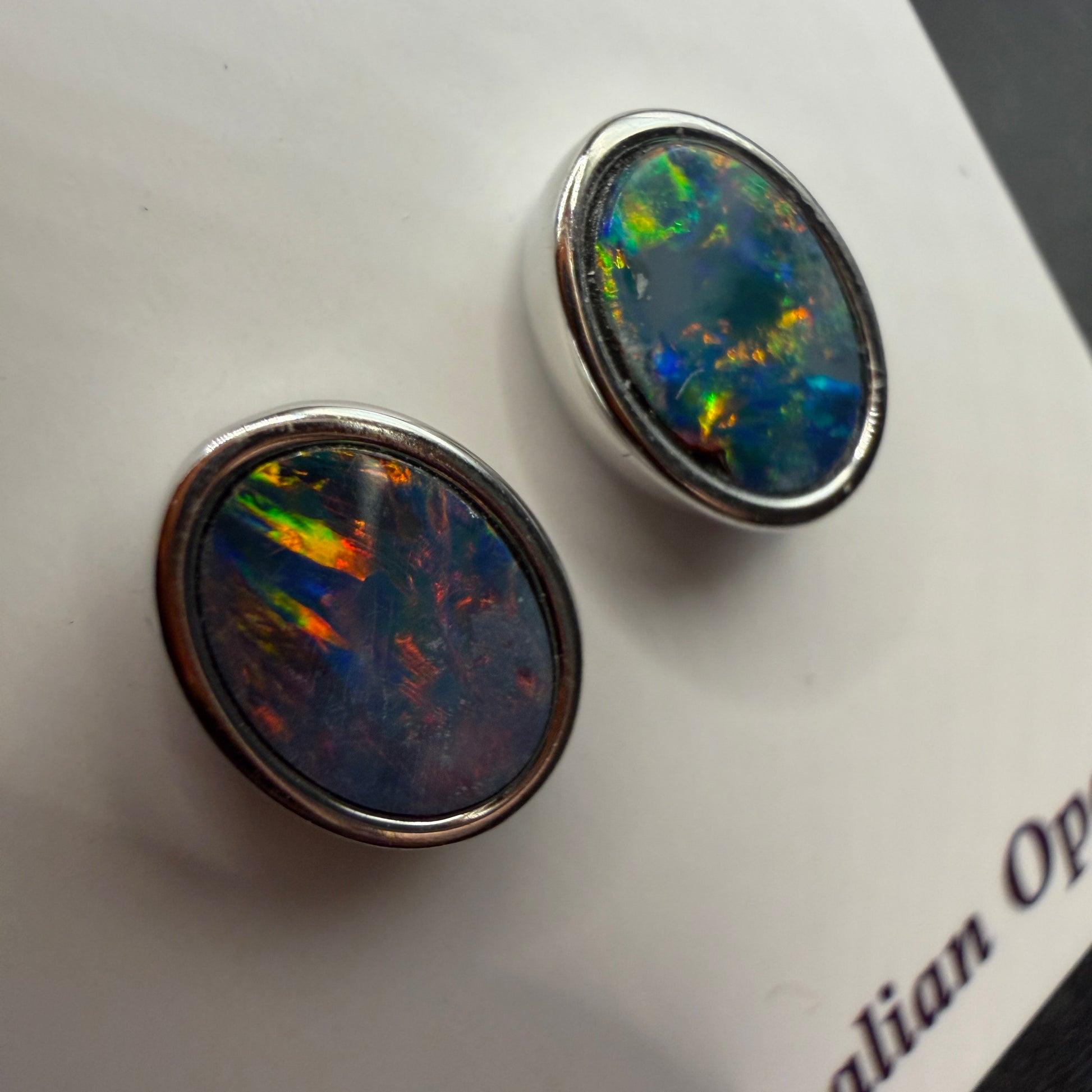 Australian Boulder Opal S925 Earrings