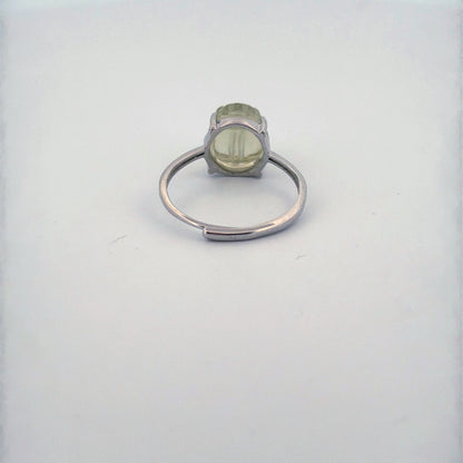 Libyan Desert Glass Scarab S925 Certified Adjustable Ring