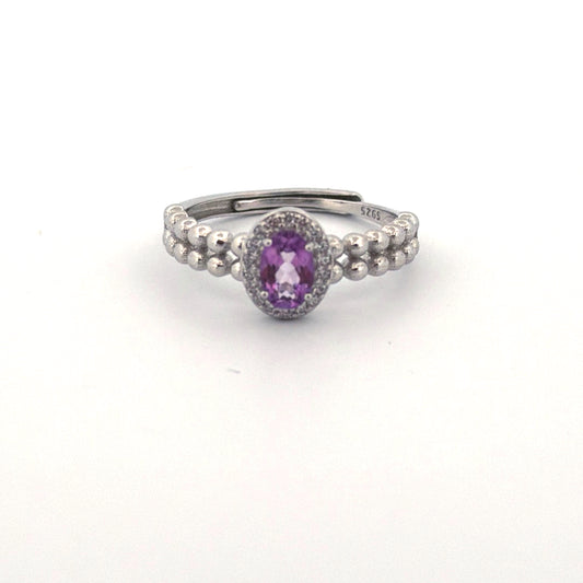 Amethyst S925 Adjustable Ring