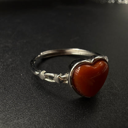 Carnelian S925 Adjustable Ring