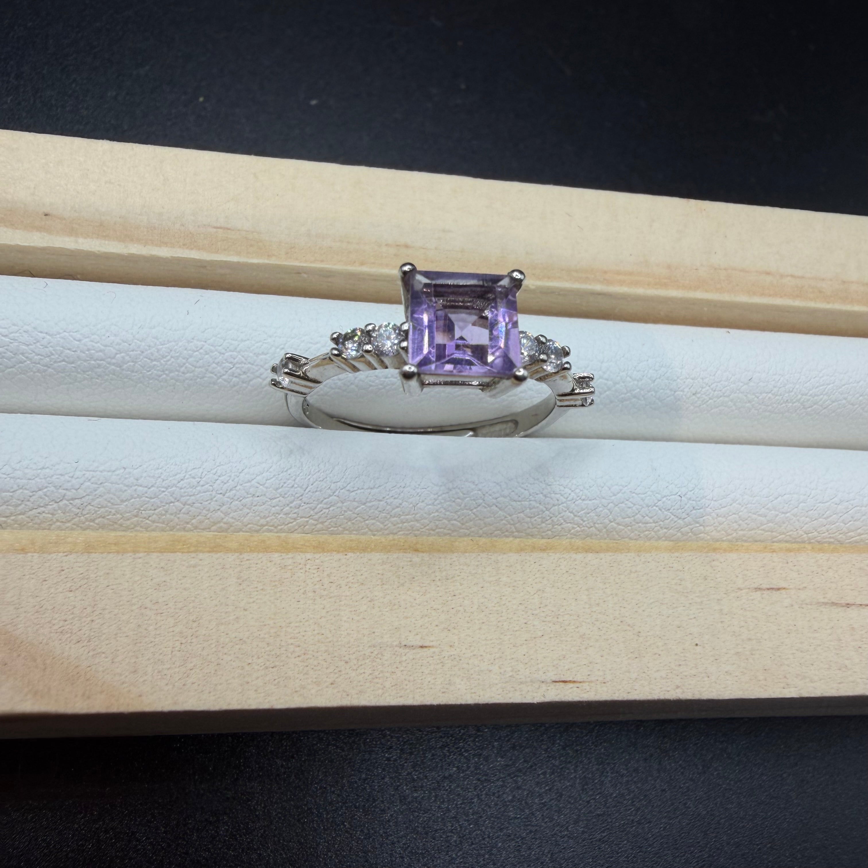 Amethyst S925 Adjustable Ring