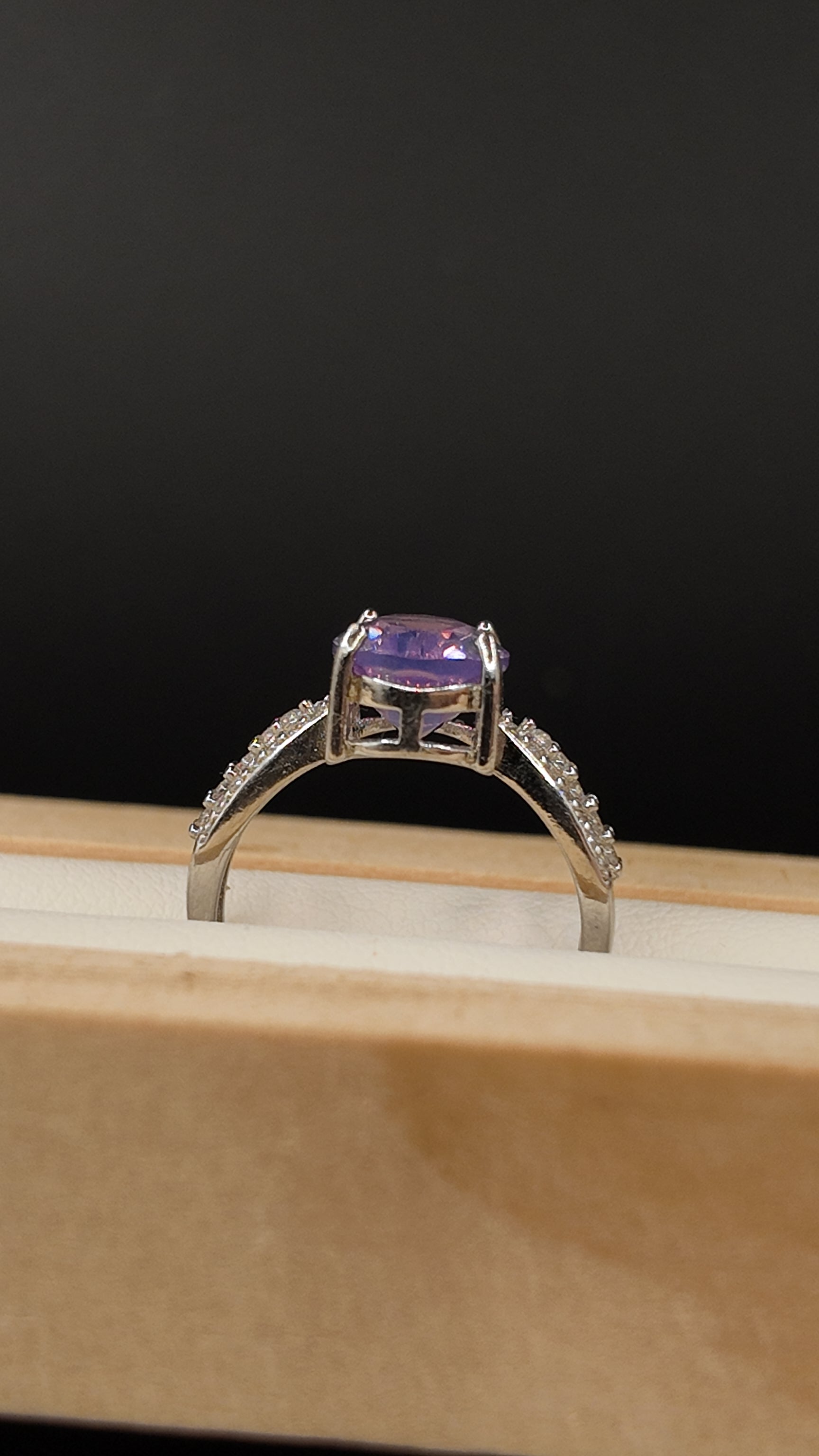 Amethyst Jade S925 Adjustable Ring