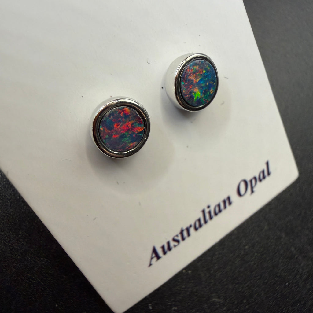 Australian Boulder Opal S925 Earrings