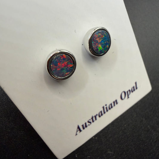 Australian Boulder Opal S925 Earrings