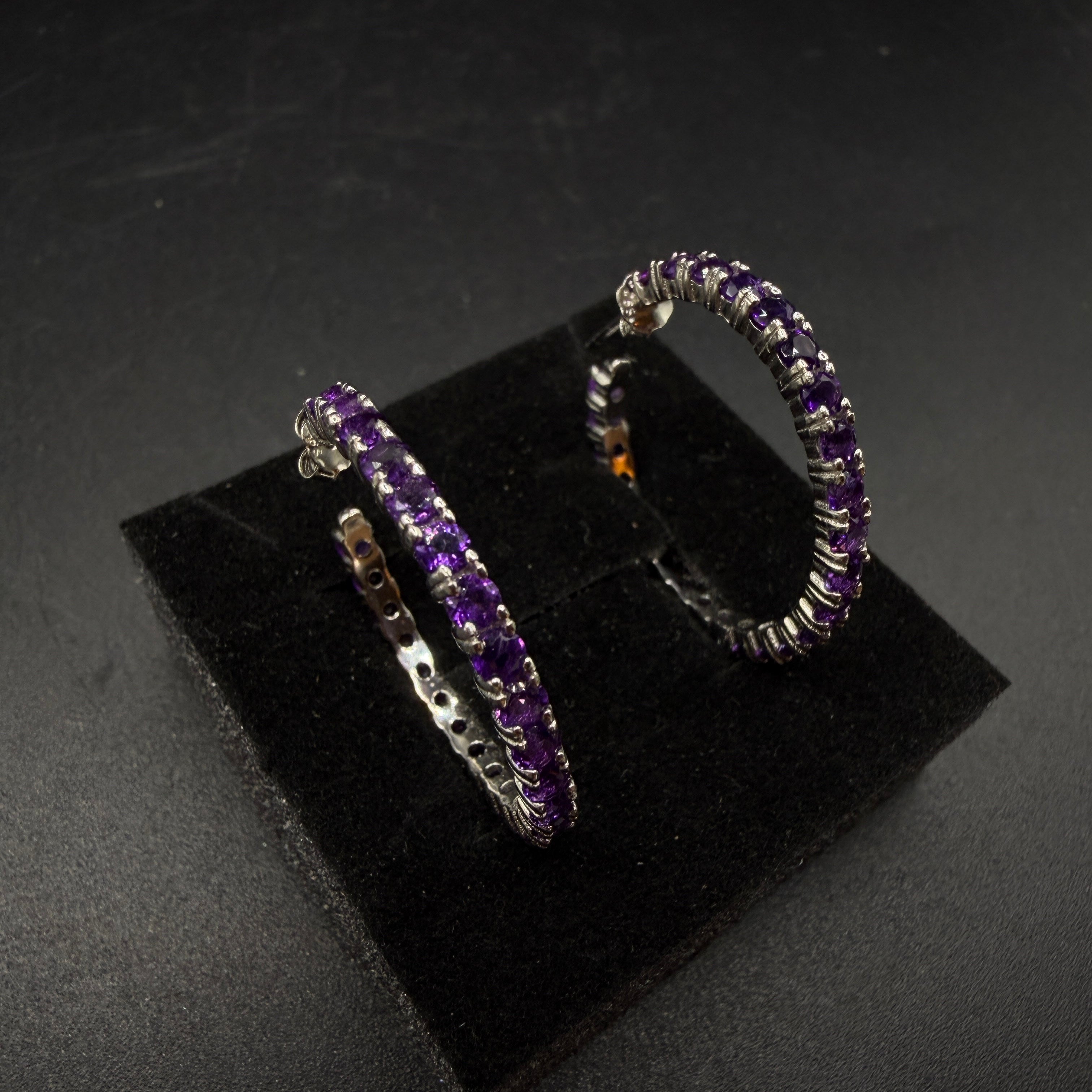 Amethyst Hoop S925 Certified Earrings