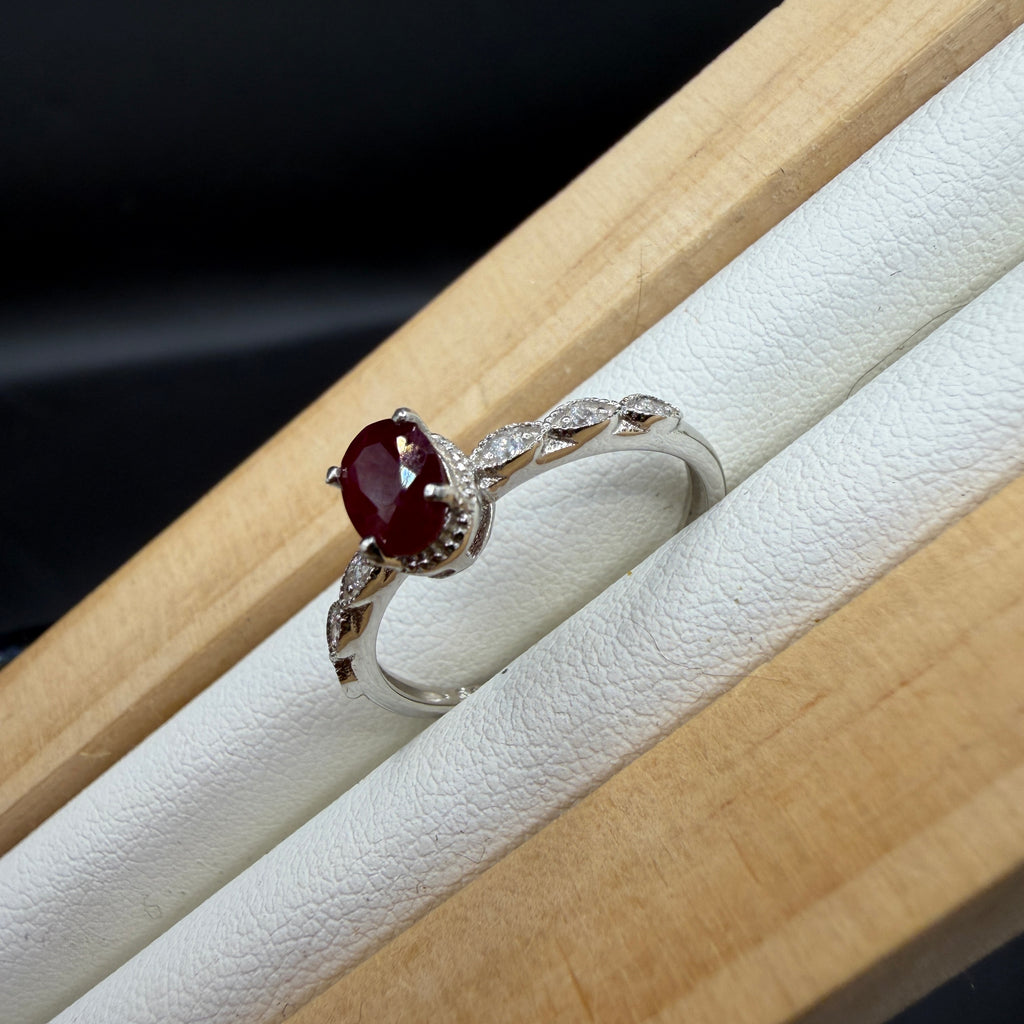 Ruby S925 Adjustable Ring