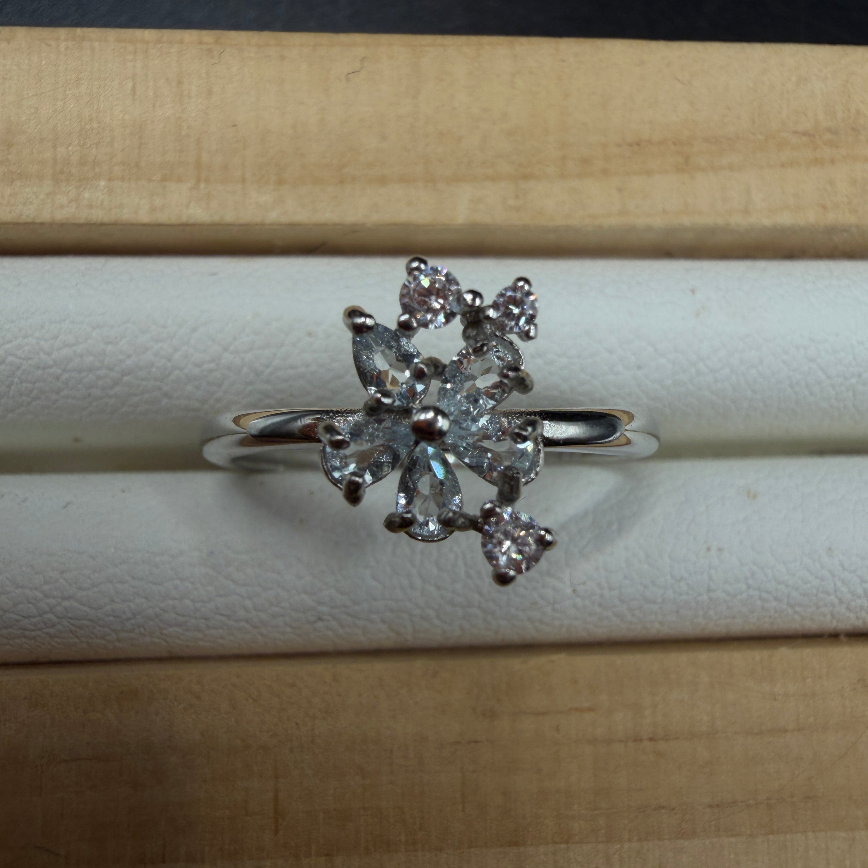 Aquamarine S925 Adjustable Ring