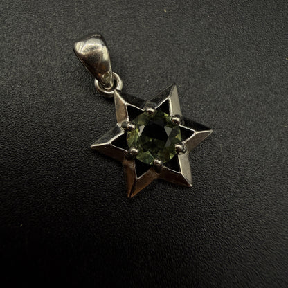 Moldavite Star Certified S925 Necklace